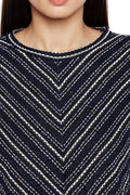 Asymmetric Stripes Winter Top