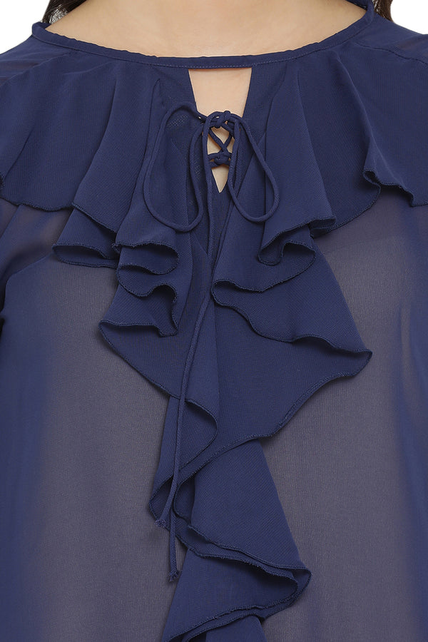 Royal Ruffle Casual Top