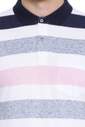 Multi Color Stripe polo T shirt