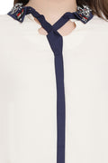 Statement Collar Casual Top