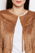 Fringe Rock Suede Shrug - MODA ELEMENTI