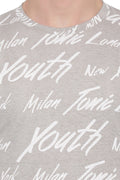 Typographic Printed Round Neck Tee-Shirt