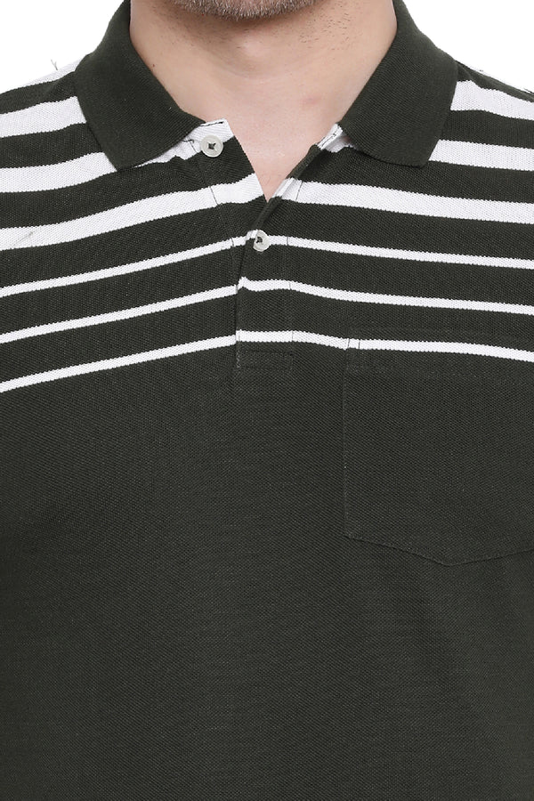Axmann Panel Stripe Polo T-shirt