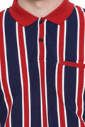 Vertical Stripe Polo T-Shirt