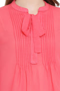 Front Tie Cherry Kiss Casual Top