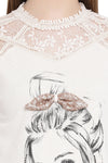 Sequin Lady Lace Casual Top