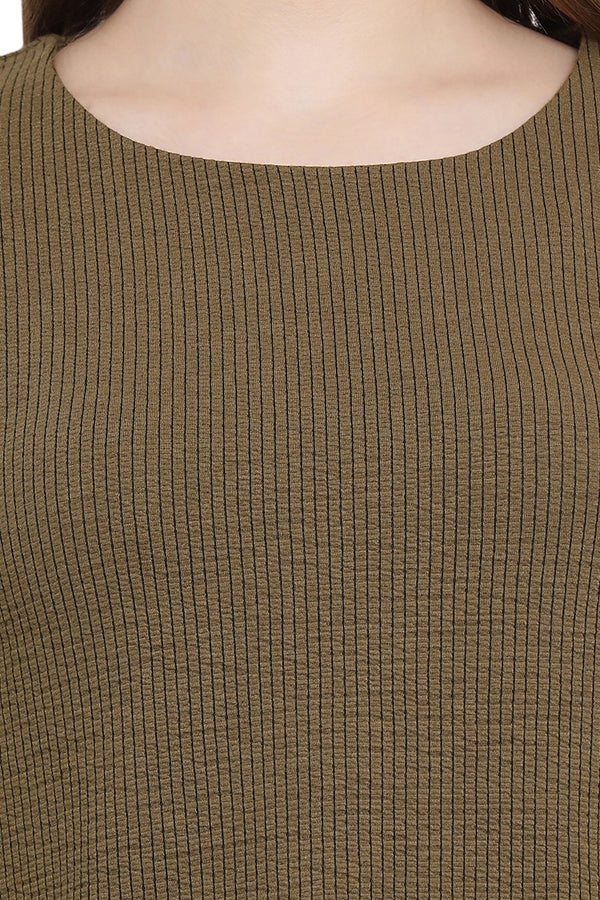 Laser Strip Casual Top