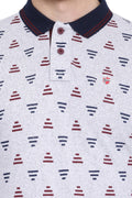 Motif Printed Polo T shirt