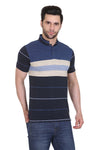 Axmann Striped Men Mandarin Collar T-Shirt