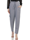 High waist grey check trouser
