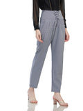 High waist grey check trouser