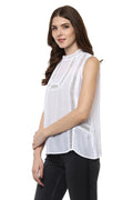 High Neck Lace Casual Top - MODA ELEMENTI