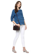 Self Designed Lace Casual Top - MODA ELEMENTI