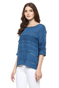 Self Designed Lace Casual Top - MODA ELEMENTI
