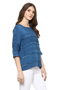 Self Designed Lace Casual Top - MODA ELEMENTI