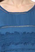 Self Designed Lace Casual Top - MODA ELEMENTI