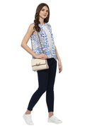 Self Designed Sleeveless Casual Top - MODA ELEMENTI
