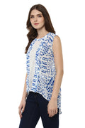 Self Designed Sleeveless Casual Top - MODA ELEMENTI