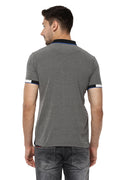 AXMANN Denim Polo Neck Half Sleeve Casual T-shirt - MODA ELEMENTI