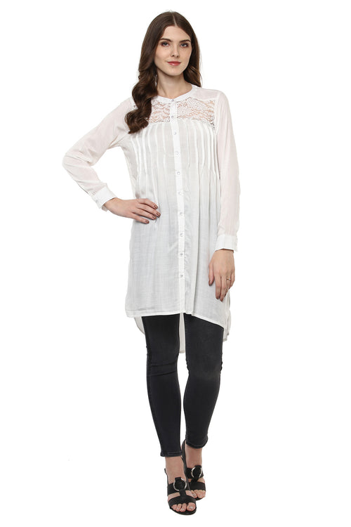 Lace Snow White Tunic - MODA ELEMENTI