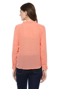 Peach Front Tie Top