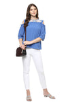 Moist Cradle Cold Shoulder Top