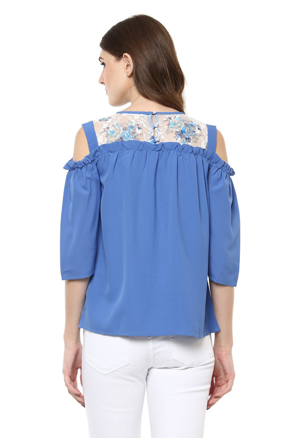 Moist Cradle Cold Shoulder Top