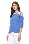 Moist Cradle Cold Shoulder Top