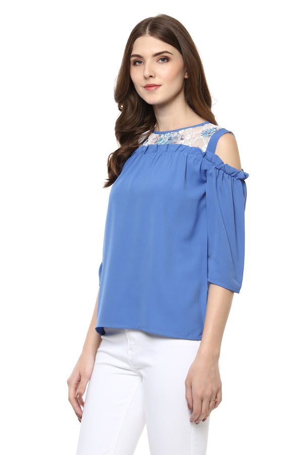 Moist Cradle Cold Shoulder Top