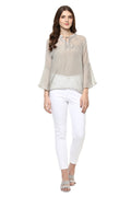 Evening Breeze Bell Sleeve Top - MODA ELEMENTI