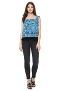 Strap Off Shoulder Printed Casual Top