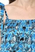 Strap Off Shoulder Printed Casual Top