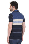 Axmann Striped Men Mandarin Collar T-Shirt