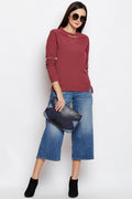 Solid Cut Outs Detailed Top - MODA ELEMENTI
