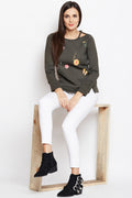 Minimal Night Flora Casual Top - MODA ELEMENTI