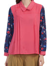 Collared Floral Sleeve shirt style Top