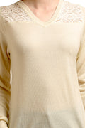 V Neck Lace Top - MODA ELEMENTI