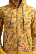 Full Sleeve Printed Zipper Hooded Sweatshirt - MODA ELEMENTI