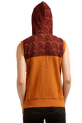 Front Zipper Sleeveless Hooded Sweatshirt - MODA ELEMENTI