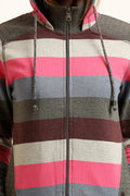 Full Sleeve Multicolor Zipper Hooded Sweatshirt - MODA ELEMENTI
