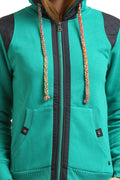 Plain Front Zipper Hooded Sweatshirt - MODA ELEMENTI