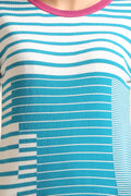 Striped U Neck Jumper - MODA ELEMENTI