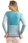 Striped U Neck Jumper - MODA ELEMENTI