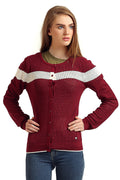 Buttoned Round Neck Cardigan - MODA ELEMENTI