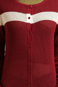 Buttoned Round Neck Cardigan - MODA ELEMENTI