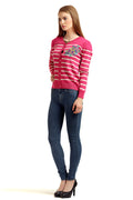 Front Buttoned Striped Cardigan - MODA ELEMENTI