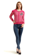 Front Buttoned Striped Cardigan - MODA ELEMENTI