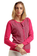 Knit Style Front Zipper Cardigan - MODA ELEMENTI