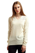 V Neck Lace Top - MODA ELEMENTI