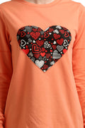 Abstract Hearts Full Sleeve Winter Top - MODA ELEMENTI